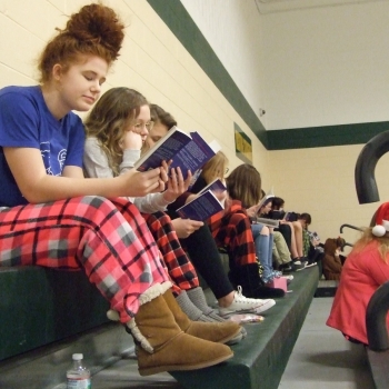 Photo of students reading