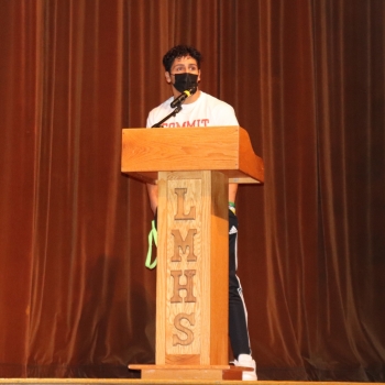 athlete making speech