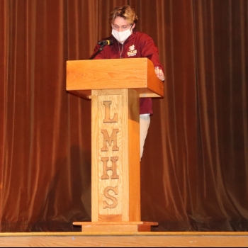 athlete making speech
